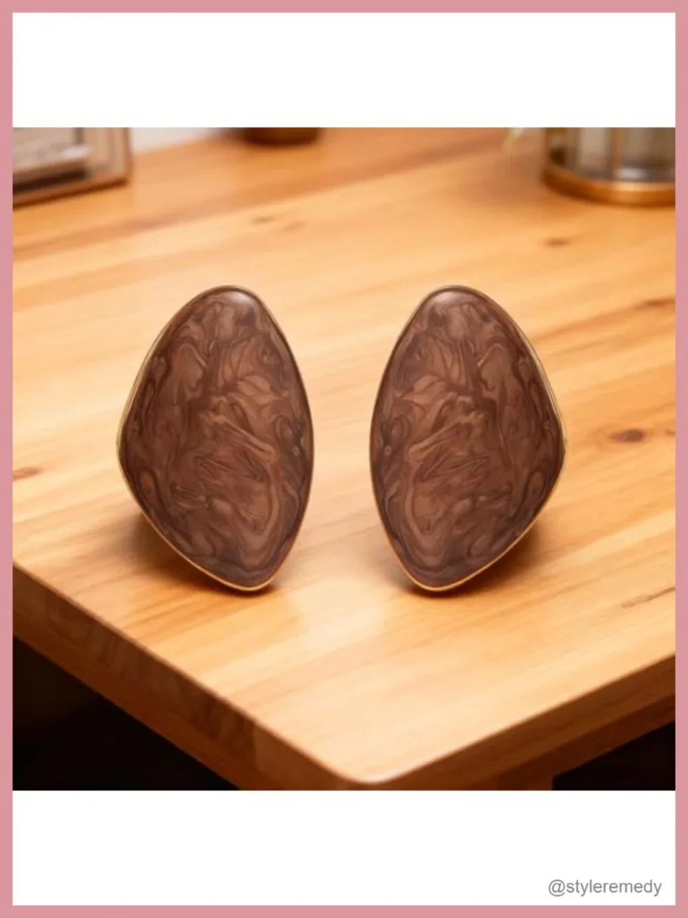 Large Statement Drop Dangle Earrings Chunky Irregular Geometric Oval Pebble